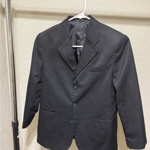 Arrow Black Pinstriped Lined Blazer Suit Coat Boys 10R